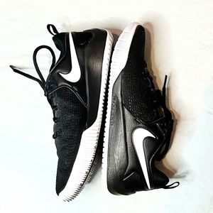 Nike volleyball shoes black with white details